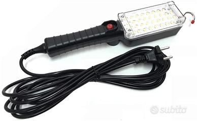 Torcia da lavoro 34 led luce bianca con gancio