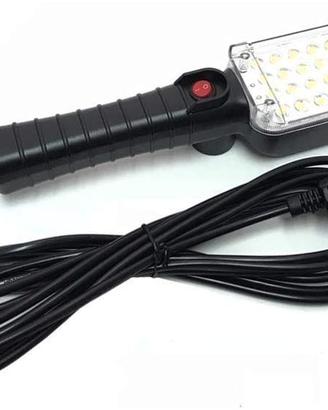 Torcia da lavoro 34 led luce bianca con gancio