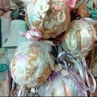 Set palline di Natale stille shabby shic
