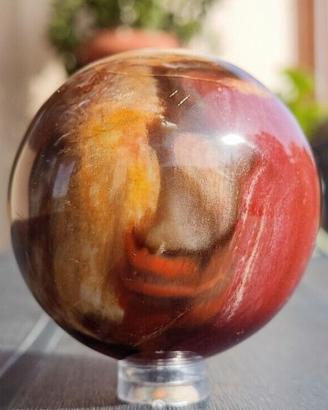 Sfera di Cristallo 217g Legno Fossile Minerale