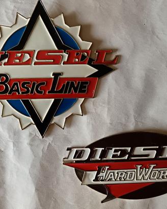 2 Insegne pubblicitarie metallo negozio DIESEL '80