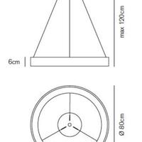 Lampadario a sospensione moderno 80W