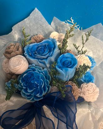 Cestino fiori nenonato in cera di soia