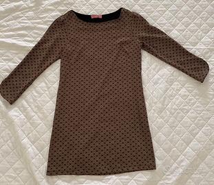 Vestito corto Omai marrone geometrico