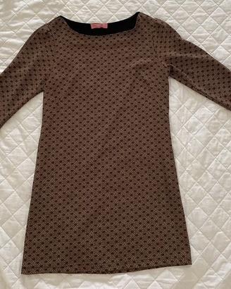 Vestito corto Omai marrone geometrico