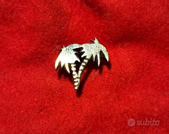 Spilla Bavero 2 Palme Argento '80 Made in US NUOVA