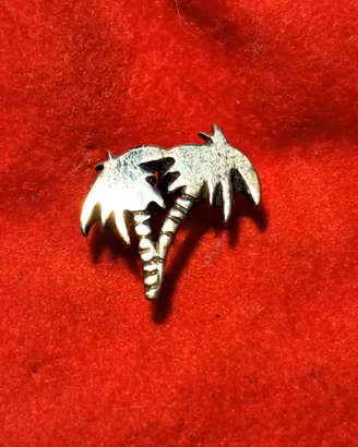 Spilla Bavero 2 Palme Argento '80 Made in US NUOVA