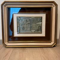 Quadro vintage in argento 996% con certificato