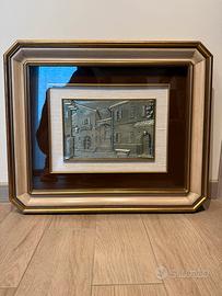 Quadro vintage in argento 996% con certificato