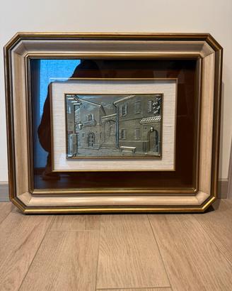 Quadro vintage in argento 996% con certificato