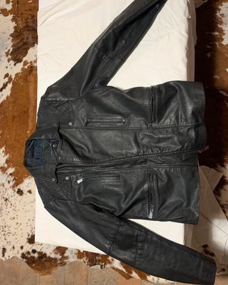 Chiodo in vera pelle Zara man
