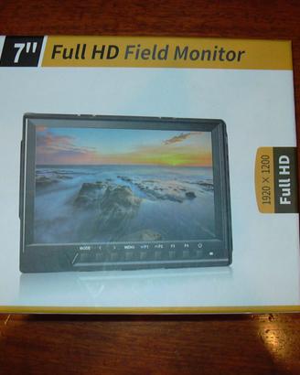 Monitor per fotocamera schermo 7"  +2 batterie