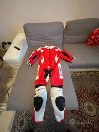 Tuta + stivali+guanti Biesse moto usata bambino