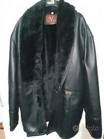 giacca uomo in pelle e shearling