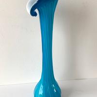Vaso calla in vetro incamiciato stile Murano