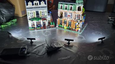 4 Luci LED per LEGO USB + sdoppiatore con 4 uscite