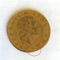 moneta  200 lire 1979 con errore di conio