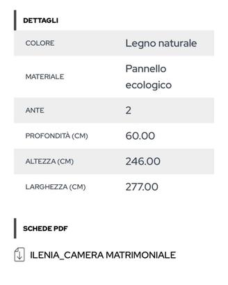 Armadio più comodini