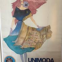 Manifesto vintage anni ‘70 Unimoda Positano 70-100