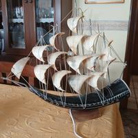 lampada veliero in madreperla