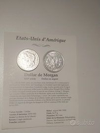 Dollaro Morgan n.6 pzzi arg.900 gr.26,76 anni rare