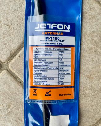 Antenna Cb per base magnetica attacco PL
