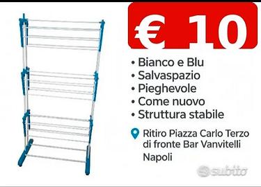 Stendi biancheria pratico a torre tre piani 