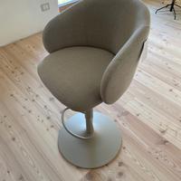 sgabello alto in tessuto