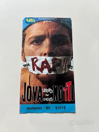 Vintage biglietto JOVANOTTI TOUR RAP Anno 1993
