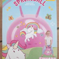 Palla rimbalzante (sprungball) a forma di unicorno