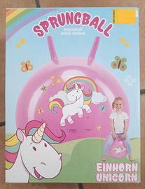 Palla rimbalzante (sprungball) a forma di unicorno