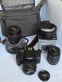 Canon eos 600d 
+ zoom lens EF 24-105 MAI USATA