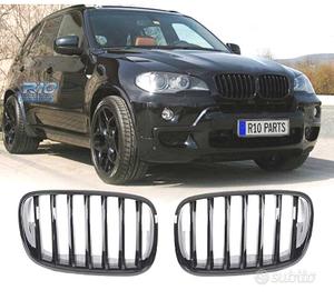 GRIGLIE RENALI ANTERIORI Bmw X5 X6 F15 F16 F85 F86 Nero Lucido