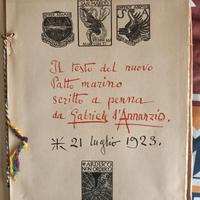 Documenti storici Gabriele D'Annunzio 