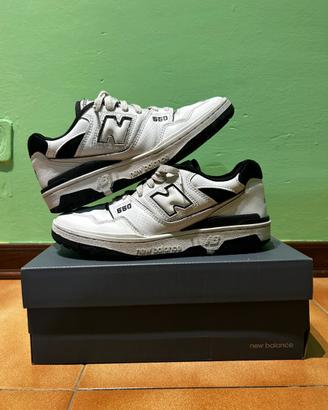 New Balance 550 bianche e nere