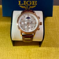 Orologio lige in pelle