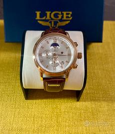 Orologio lige in pelle