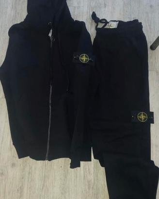Tuta stone nera con zip
