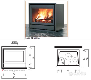 🔥 CAMINETTO EDILKAMIN LUCE 62 PIANA 🔥