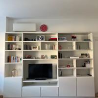 Libreria Molteni Design 3,30 mt laccata bianca