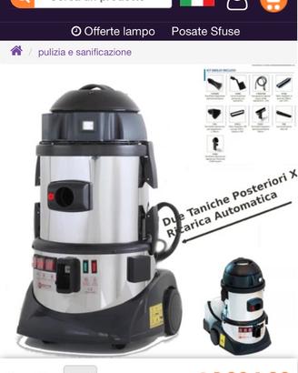Aspiratore pro con generatore di vapore