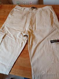 Pantaloni NAPAPIJRI cotone panna vintage T. 40