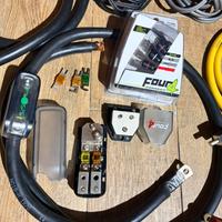 Materiale car audio fusibiliere cavi RCA ecc..