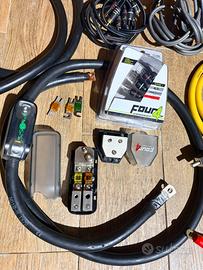 Materiale car audio fusibiliere cavi RCA ecc..