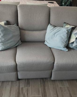 Divano relax 3 posti con doppio movimento 