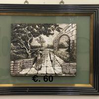 Quadro paesaggio argento 