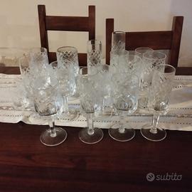 set bicchieri cristallo molato