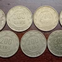 200 lire  monete vintage collezione 