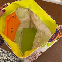 Borsa mare con tasca interna e manici intrecciati