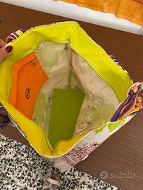 Borsa mare con tasca interna e manici intrecciati